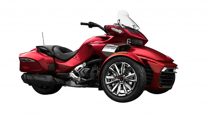 red and black 3-wheel motorcycle, CAN-AM SPYDER F3-T, concept, HD wallpaper