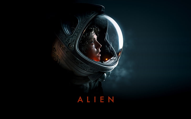 Alien digital wallpaper, background, Thriller, sci-Fi, cult, Ellen Ripley