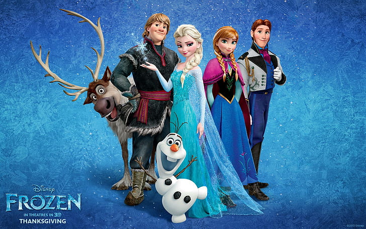 Frozen 2013 Movie, disney frozen characters illustration, HD wallpaper
