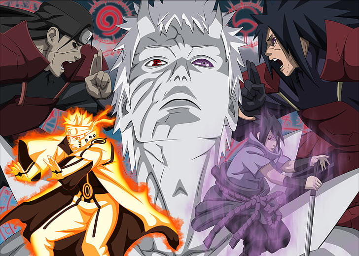 Naruto digital wallpaper, Akatsuki, Uzumaki Naruto, Tobi, Obito