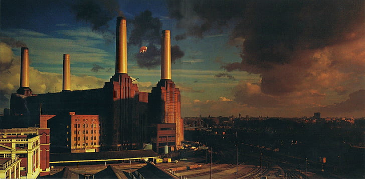pink floyd animals london pigs album covers, architecture, building exterior, HD wallpaper
