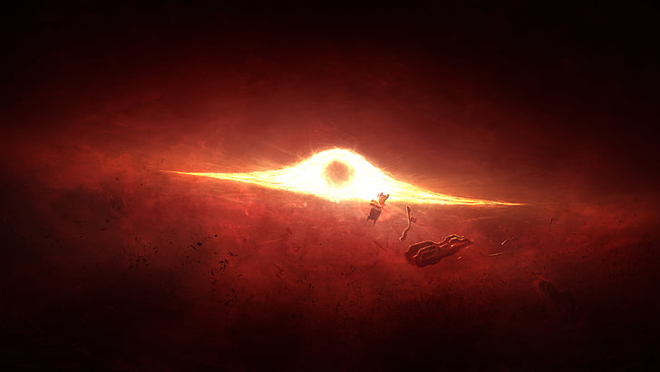 Collector Base, 5K, Black hole, Mass Effect 2, The Suicide Mission, HD wallpaper