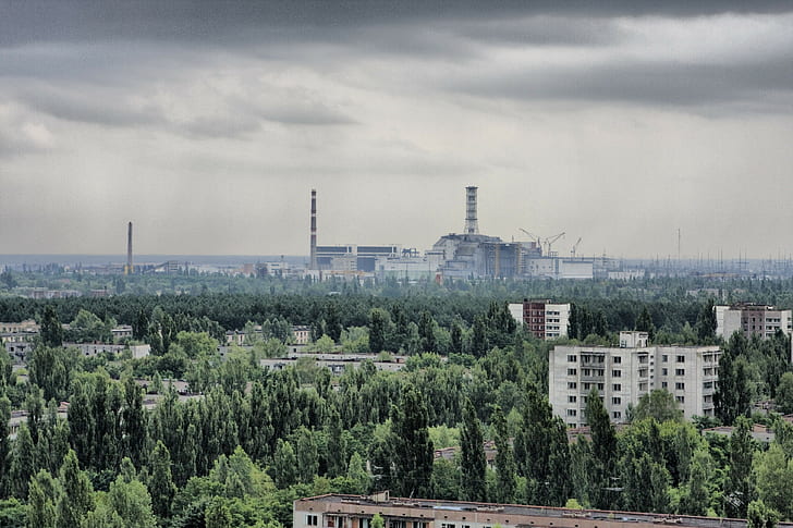 ruin, landscape, Pripyat, Chernobyl