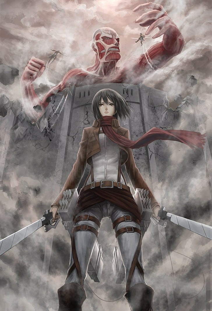 Attack On Titan Mikasa Ackerman Crying With Red Scarf HD Anime Wallpapers |  HD Wallpapers | ID #39329