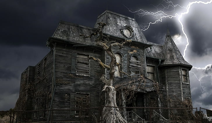 house, spooky, HD wallpaper