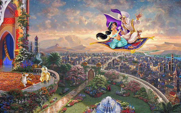 Aladdin Disney Magic Carpet Drawing HD, digital/artwork, HD wallpaper