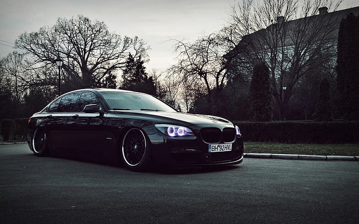 black BMW sedan, BMW 7 Series, car, motor vehicle, mode of transportation, HD wallpaper