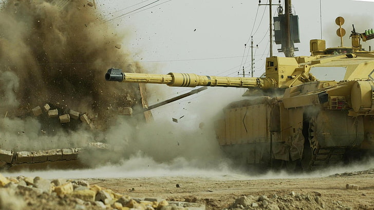 Afghanistan, British Army, Challenger 2, Combat, Explosion, HD wallpaper