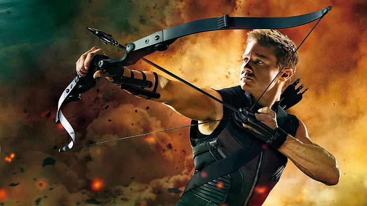 Hawkeye, The Avengers, Jeremy Renner, Clint Barton, weapon, HD wallpaper