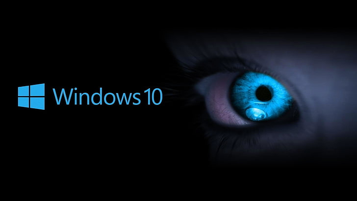 Windows 10 digital wallpaper, technology, human eye, eyesight HD wallpaper