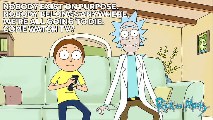 HD wallpaper: TV Show, Rick and Morty, Morty Smith, Quote, Rick Sanchez |  Wallpaper Flare