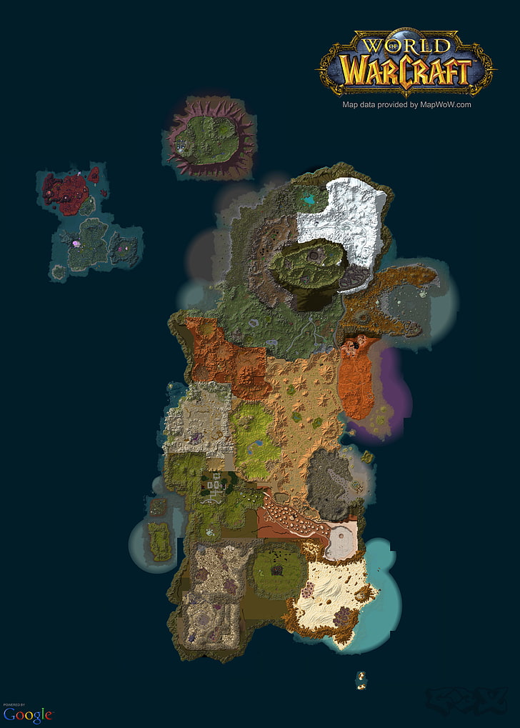 world of warcraft map size