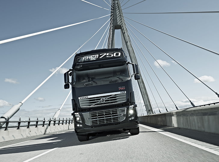 Volvo Truck, black freight truck, Motors, Others, transportation