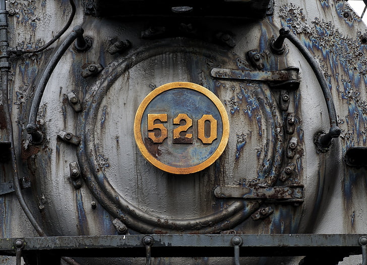 old, vehicle, numbers, steam locomotive, metal, no people, close-up