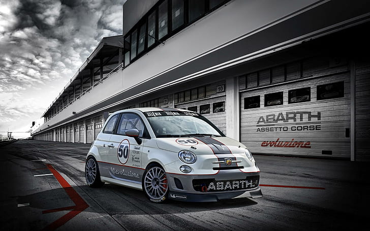 2014 Abarth 695 Assetto Corse, white fiat 500, cars, other cars