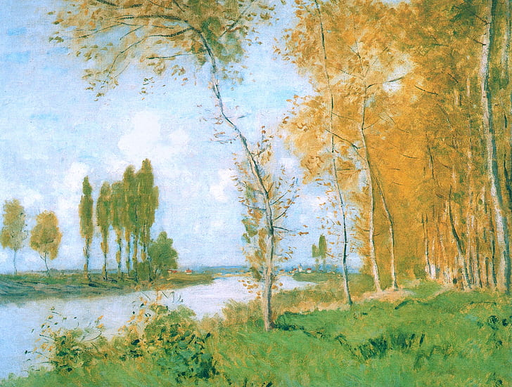 landscape, picture, Claude Monet, Spring in Arachnee