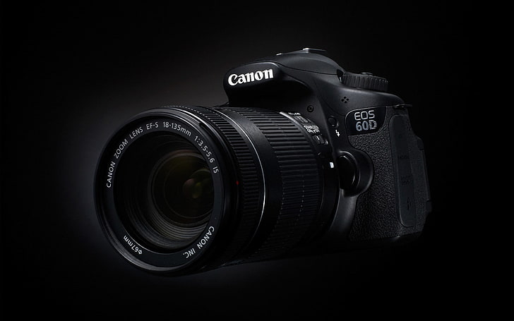 black Canon EOS 60D camera, photography, technology, camera - photographic equipment, HD wallpaper