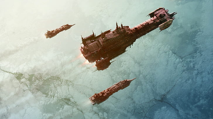 HD wallpaper: space, ship, warhammer 40000 | Wallpaper Flare