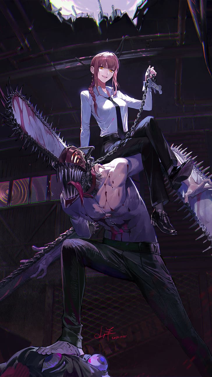 Anime Chainsaw Man HD Wallpaper by 百鬼。