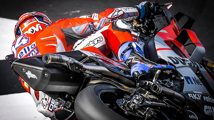 Andrea Dovizioso Ducati Corse Silverstone MotoGP 2018, sport, HD wallpaper