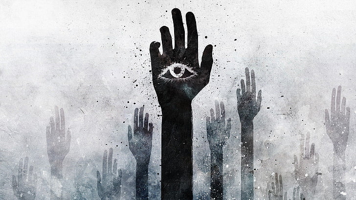 1920x1080 px hands The all seeing eye Space Stars HD Art, human hand