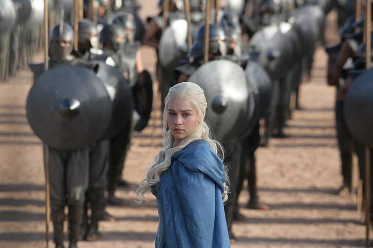 Game of Thrones show still screenshot, anime, Emilia Clarke, Daenerys Targaryen, HD wallpaper