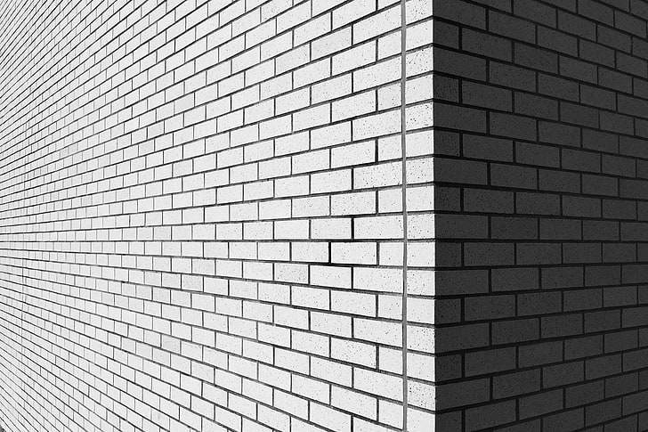 photography, wall, architecture, white, black, built structure, HD wallpaper