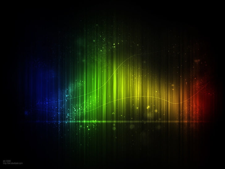 multicolored lights decor, spectrum, simple background, digital art, HD wallpaper