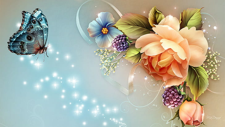 HD wallpaper: another Beautiful Day HD Desktop Background, butterfly,  flower | Wallpaper Flare