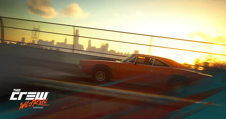 dodge charger r t 1968 the crew the crew wild run sunset race cars, HD wallpaper