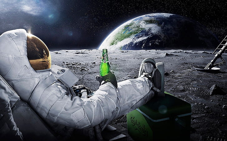 Carlsberg Beer in Space, advertising, promotion, HD wallpaper