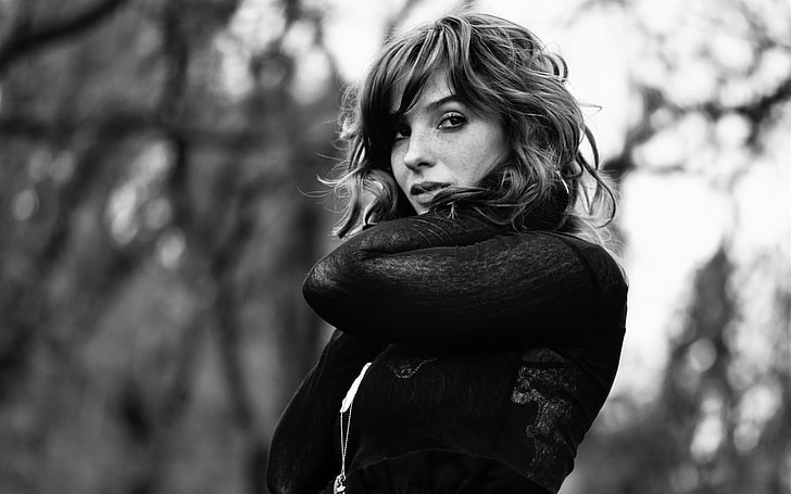 Hd Wallpaper Grayscale Photo Of Woman S Face Vica Kerekes Red Hair Freckles Wallpaper Flare