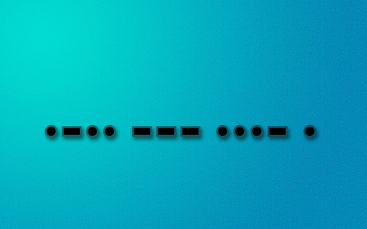 simple background, love, Morse, cyan, blue, copy space, no people