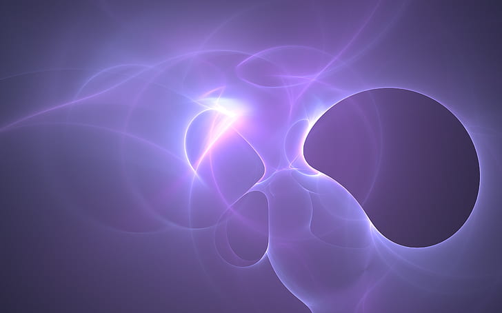fractal, Apophysis, abstract, 3D fractal, purple, HD wallpaper