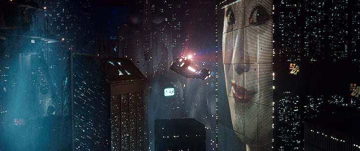 aircraft in city wallpaper, Blade Runner, movies, science fiction