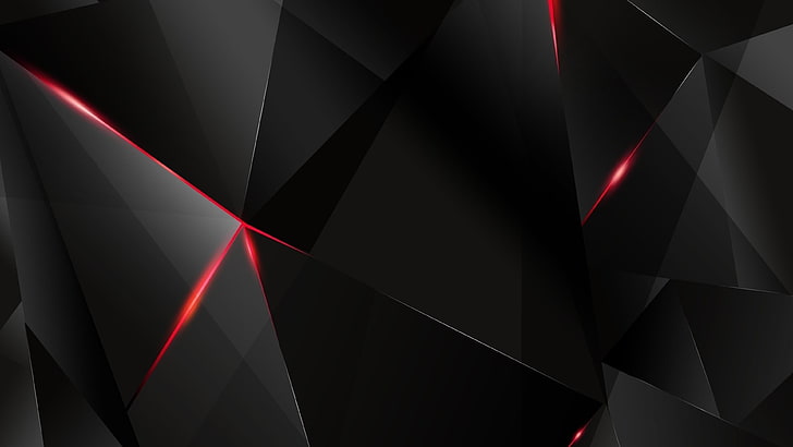 dark, red, light, line, design, angle, graphics, symmetry, triangle, HD wallpaper