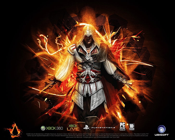 Assassin's Creed wallpaper, Assassin's Creed II, fire - Natural Phenomenon, HD wallpaper