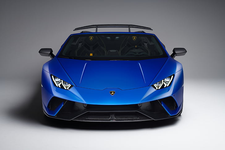 blue Lamborghini Gallardo, Lamborghini Huracan Performante Spyder, HD wallpaper