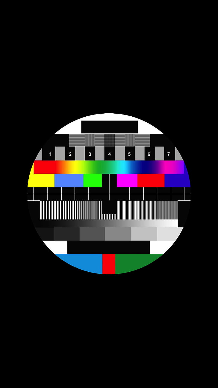 colorful, test patterns, black background, simple background, HD wallpaper