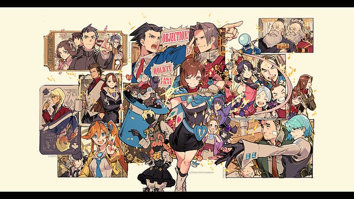 video games, Capcom, video game girls, video game man, ace attorney