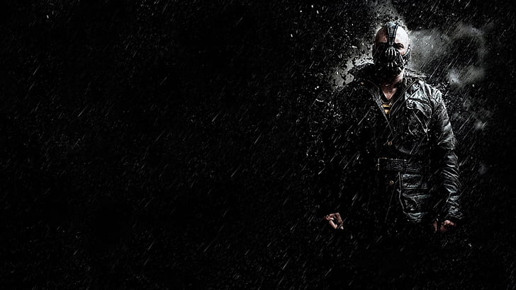 Batman The Dark Knight Rises Bane Rain Black HD, movies