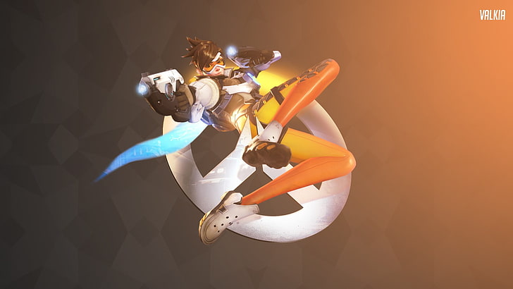 Overwatch game, Tracer (Overwatch), Blizzard Entertainment, full length, HD wallpaper