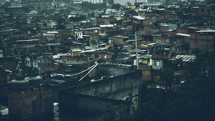 brasil, favela, street, urban, architecture, building exterior, HD wallpaper