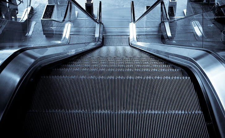 photography, urban, city, escalator