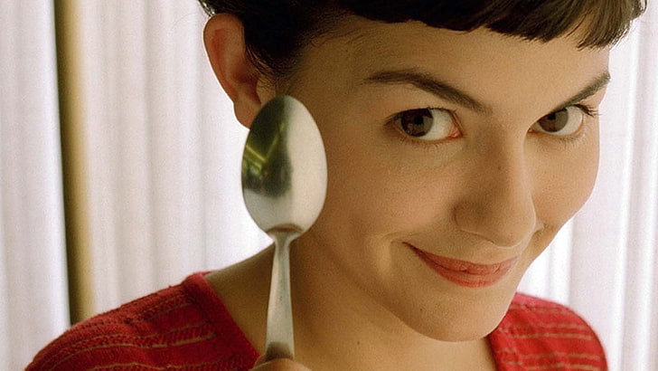 silver spoonb, Audrey Tautou, movies, Amélie Poulain, one person, HD wallpaper