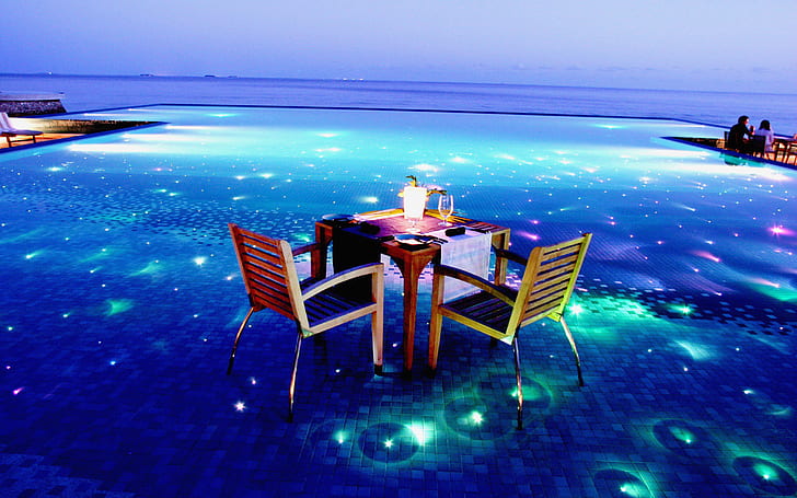 Huvafen Fushi Maldives Meeru Island Resort & Spa Walk In The Day Enjoying The Evening Desktop Hd Wallpaper For Pc Tablet And Mobile 2560×1600, HD wallpaper