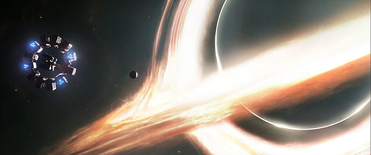 black holes, Interstellar (movie), nature, sky, space, night