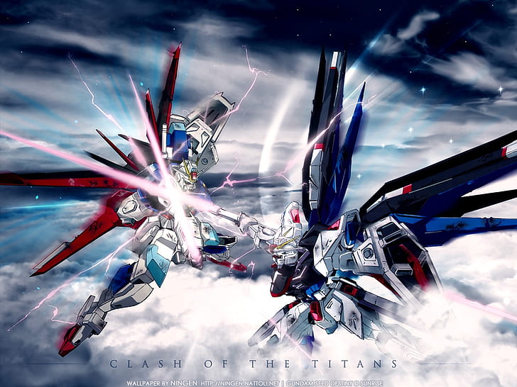 freedon vs strike gundam seed destiny gundam gundam seed destiny 1024x768  Anime Gundam Seed HD Art