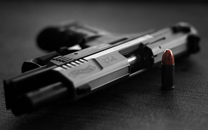 ammunition, weapon, pistol, Walther, bullet, gun, Walther P22, HD wallpaper