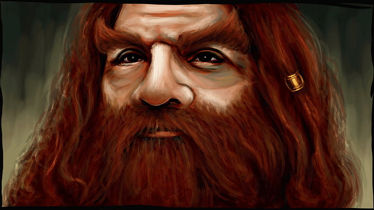 brown-haired beard man, Gimli, The Lord of the Rings, dwarfs, HD wallpaper
